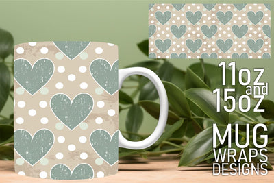 Create standout mugs, with our high-quality templates! , Heart Sublimation HoodArtCraft 