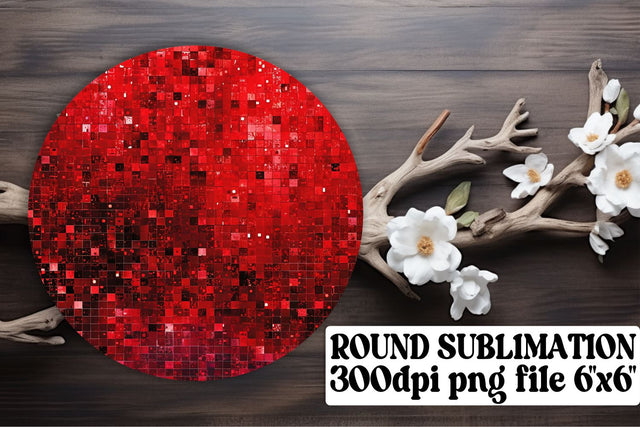 Create Stunning Decor with Red Glitter Art Sublimation afrosvg 