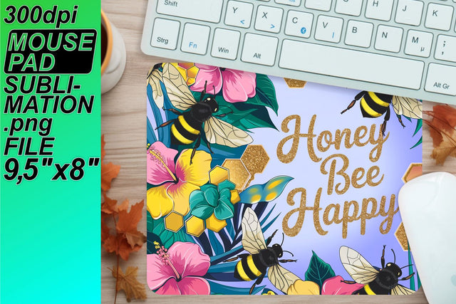 Create stunning mouse desk mats, perfect for gifts! , Bee Sublimation HoodArtCraft 