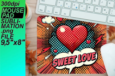 Create stunning mouse pad designs, perfect for gifting! , 3D Heart Sublimation HoodArtCraft 