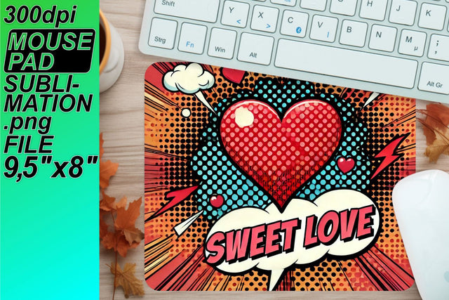 Create stunning mouse pad designs, perfect for gifting! , 3D Heart Sublimation HoodArtCraft 