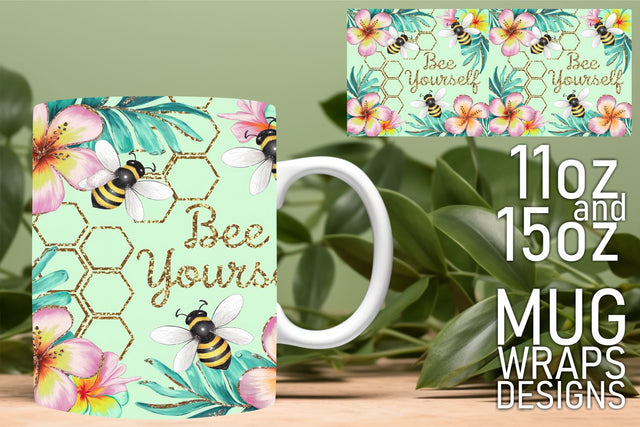 Create stunning mug wraps, perfect for 11oz and 15oz! , Bee Sublimation HoodArtCraft 