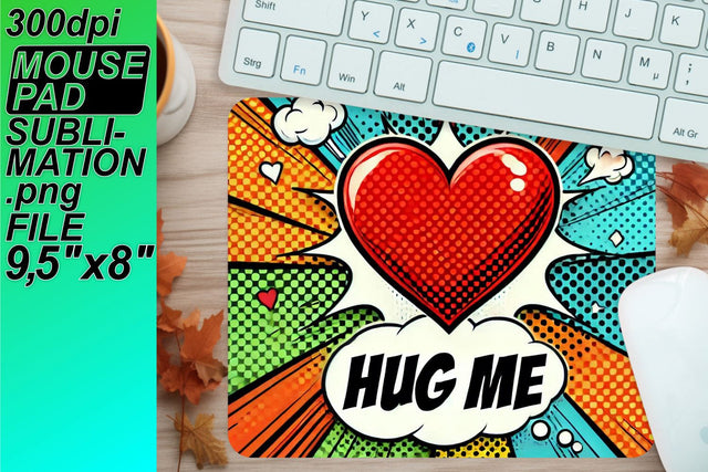 Create vibrant mouse desk mats, enhance your decor! , 3D Heart Sublimation HoodArtCraft 