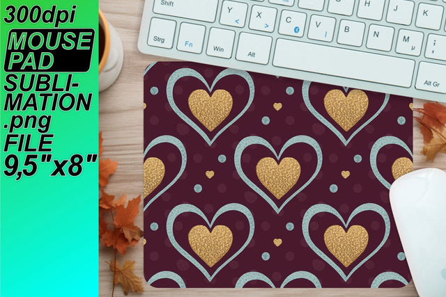Create vibrant mouse pads, perfect for home or office! , Heart Sublimation HoodArtCraft 