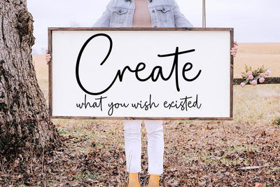 Create What You Wish Existed SVG - Inspirational Craft Cut File SVG Silhouette School Blog Design Shop 