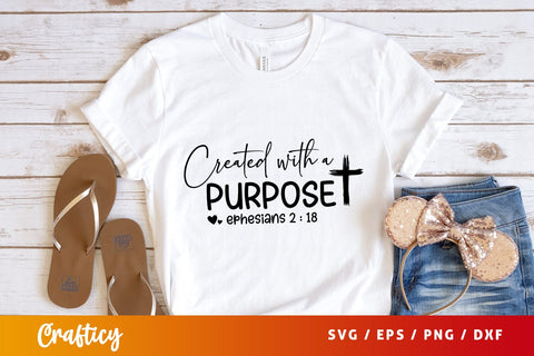 Created with a purpose ephe Svg Design SVG Designangry 
