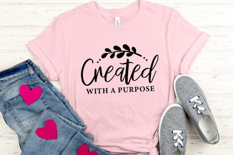 Created with a Purpose - Faith SVG Cut File SVG CraftLabSVG 