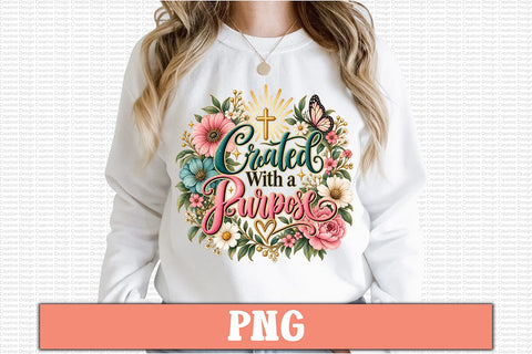 Created With a Purpose PNG Sublimation Craftlabsvg24 