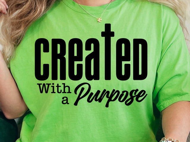 Created With a Purpose SVG, Christian Svg, Self Love Svg, Easter Svg, Worthy Svg, You Matter Svg, Religious Svg, Faith Svg,Jesus Svg SVG DesignDestine 