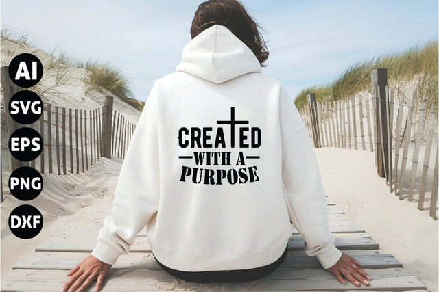 Created with a Purpose Svg, Inspirational Quotes Svg SVG shah alam 