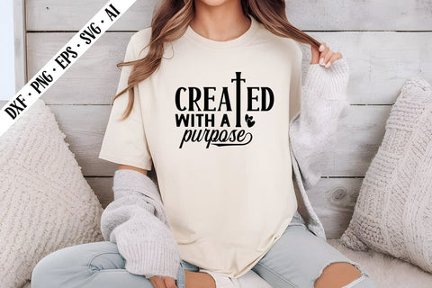 Created with a purpose Svg, Motivation Svg Designs SVG shah alam 