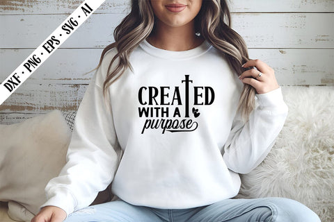 Created with a purpose Svg, Motivation Svg Designs SVG shah alam 