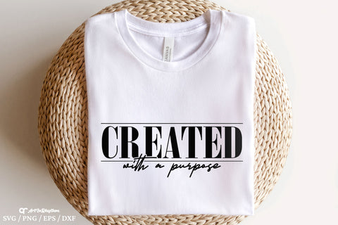 Created with a purpose Svg, Positive Svg, Christian Svg, Affirmation Svg SVG Artinrhythm shop 