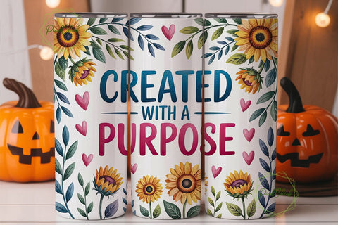 Created With A Purpose Tumbler Wrap Sublimation PixelChick 