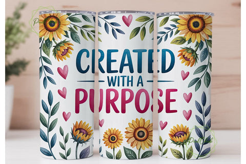 Created With A Purpose Tumbler Wrap Sublimation PixelChick 