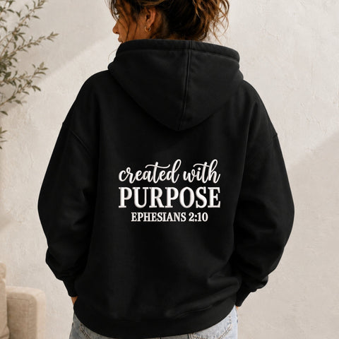 Created with Purpose Embroidery Design – Ephesians 2:10 Bible Verse Christian Machine Embroidery File, Faith Scripture Design Embroidery/Applique DESIGNS PatternFeed8 