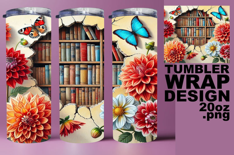 Creative 20oz design, ideal for sublimation fun! , Books Sublimation HoodArtCraft 