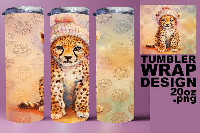Creative 20oz wrap, high-quality PNG for sublimation! , Animals Sublimation HoodArtCraft 