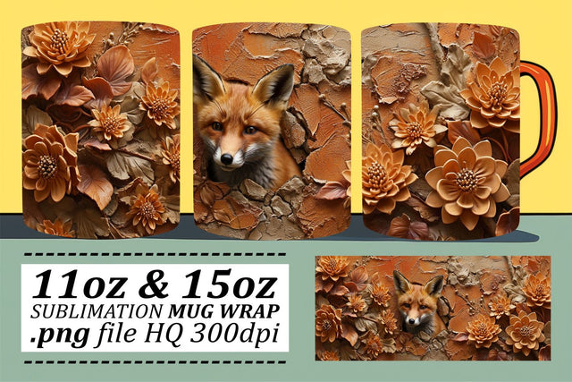 Creative 3D Animal-Inspired Mug Designs 11oz 15oz Sublimation afrosvg 