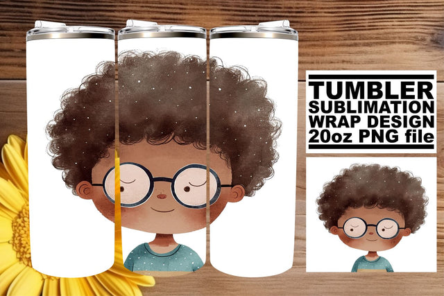 Creative Boho Children Sublimation Tumbler Art Sublimation afrosvg 