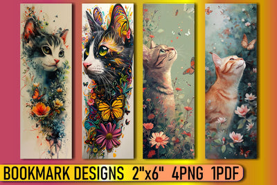 Creative Cat Bookmark Art for Sale Sublimation afrosvg 