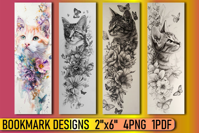 Creative Cat Bookmark Artwork Sublimation afrosvg 