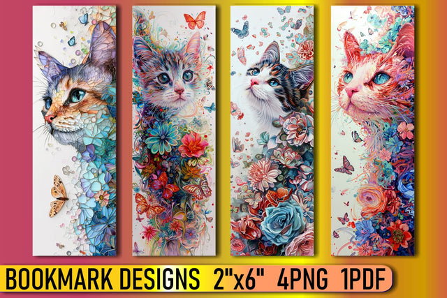 Creative Cat-Themed Bookmark Art Sublimation afrosvg 