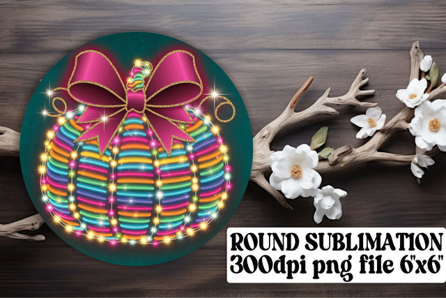 Creative circle PNG files for keychains, sublimation-friendly! , Neon Fall Sublimation afrosvg 