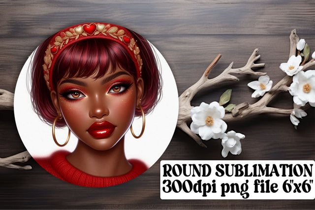 Creative circle PNGs, ready for vibrant keychain projects! , Love Girl Sublimation afrosvg 