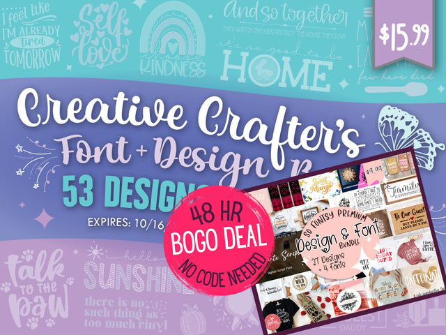Creative Crafter's Font + Design Bundle Bundle So Fontsy Design Shop 