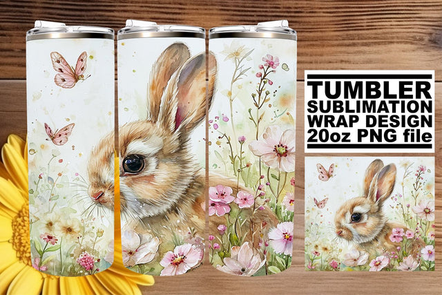 Creative Easter Bunny Tumbler Prints Sublimation afrosvg 