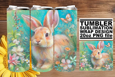 Creative Easter Bunny Tumbler Prints Sublimation afrosvg 