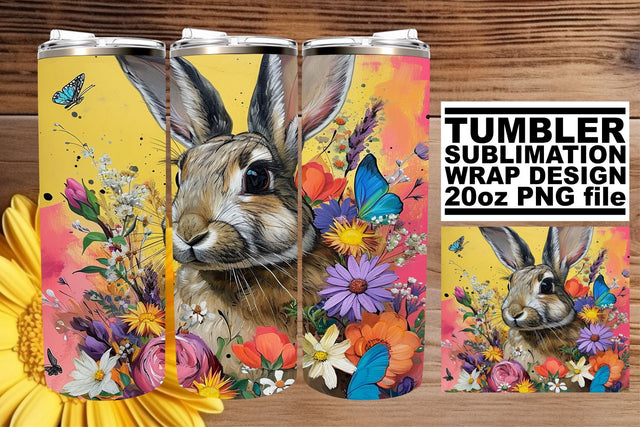 Creative Easter Bunny Tumbler Prints Sublimation afrosvg 