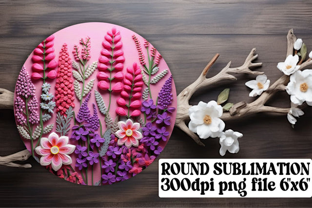 Creative Embroidery Circle Designs - Round Ornaments, Circle, Keychain, Car Coaster Sublimation afrosvg 