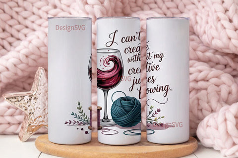 Creative Juices Wine Tumbler Wrap Sublimation DesignSVG 
