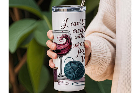 Creative Juices Wine Tumbler Wrap Sublimation DesignSVG 