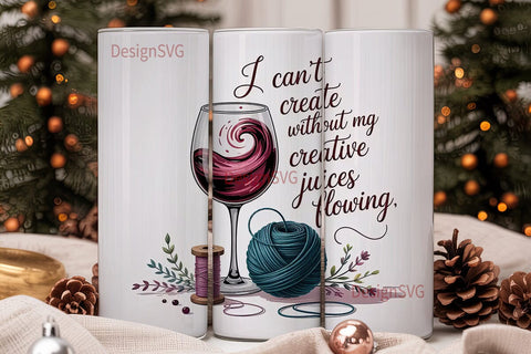 Creative Juices Wine Tumbler Wrap Sublimation DesignSVG 