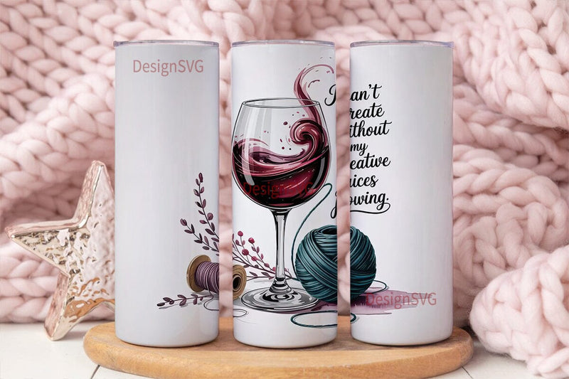 Creative Juices Wine Tumbler Wrap Sublimation DesignSVG 