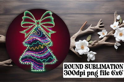 Creative keychain PNGs, designed for sublimation projects! , Neon Xmas Sublimation afrosvg 