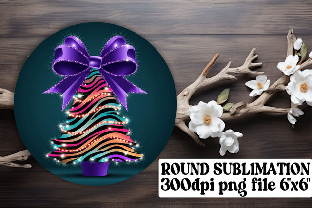 Creative keychain PNGs, perfect for round sublimation designs! , Neon Xmas Sublimation afrosvg 