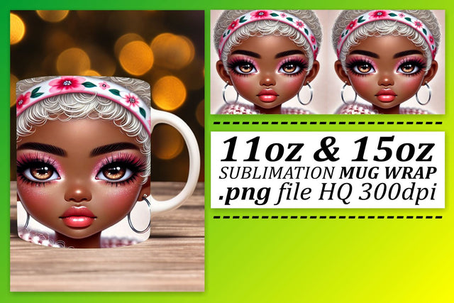 Creative mug wrap templates, make your mugs pop! , Love Girl Sublimation afrosvg 