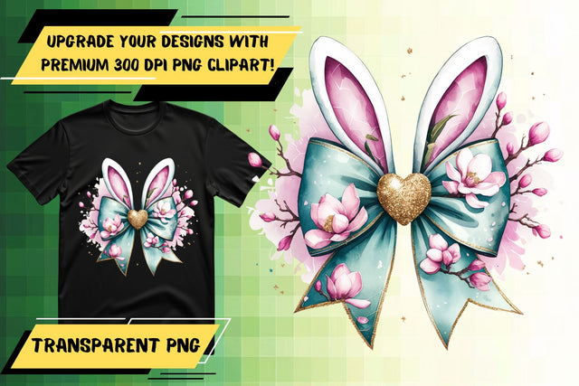 Creative PNG files, made for sublimation projects , Easter Bow Sublimation HoodArtCraft 