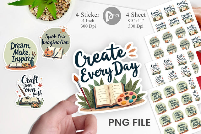 Creative Pursuit Quotes Sticker Sublimation artnoy 