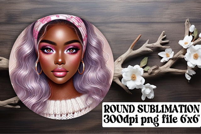 Creative round PNGs for keychains, ready for sublimation! , Love Girl Sublimation afrosvg 