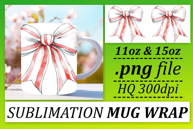 Creative templates for mugs, make your drinks special! , Bow Sublimation afrosvg 