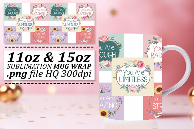 Creative templates for mugs, make your drinks special! , Quote Sublimation afrosvg 