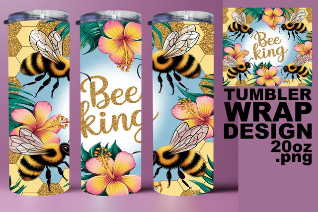 Creative tumbler design, easy-to-use PNG for crafting! , Bee Sublimation HoodArtCraft 