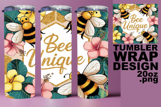 Creative tumbler design, perfect for DIY gifts! , Bee Sublimation HoodArtCraft 