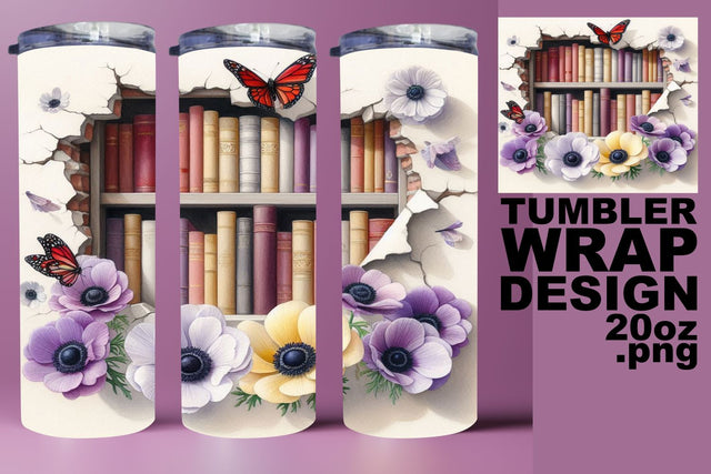 Creative tumbler design, perfect for DIY gifts! , Books Sublimation HoodArtCraft 