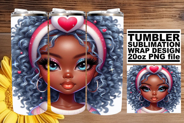 Creative tumbler designs, great for personalized gifts! , Love Girl Sublimation afrosvg 
